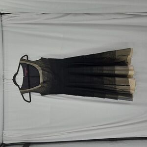 Martin Grant Black Mesh CocktaiI Iridescent Sleeveless Fit and Flare Dress M